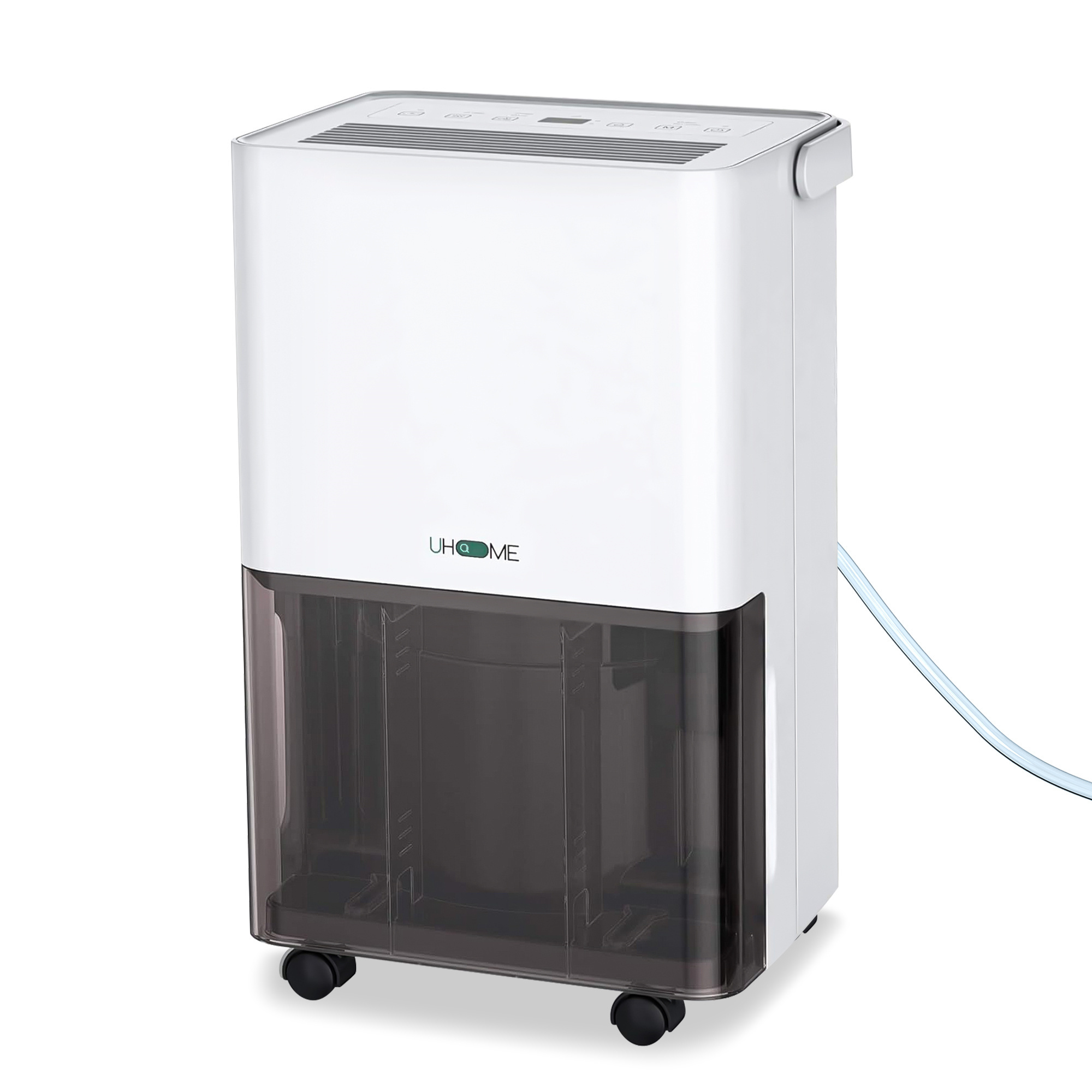 EdenDirect Dehumidifier with Drain Hose and Bucket — 30 Pints/Day, 1500 Sq. Ft., HEPA and Activated Carbon Filter, White, Model# NTE-UDL5-30P